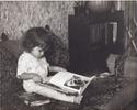 Ginger as a toddler reading