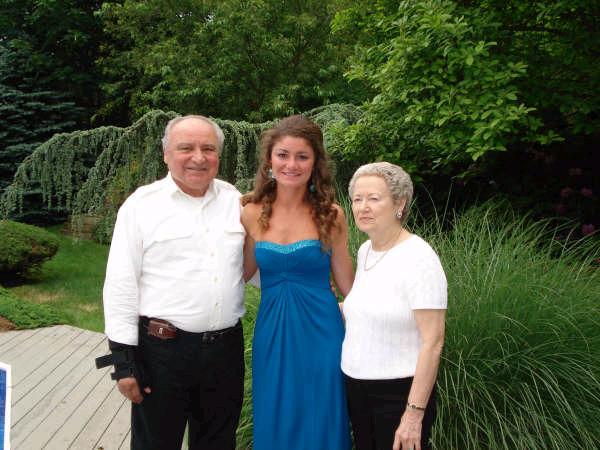 Christina with grandparents