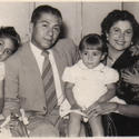 My Mom, Dad, Mario, Laura - that's me, leaning on my Dad's shoulder!