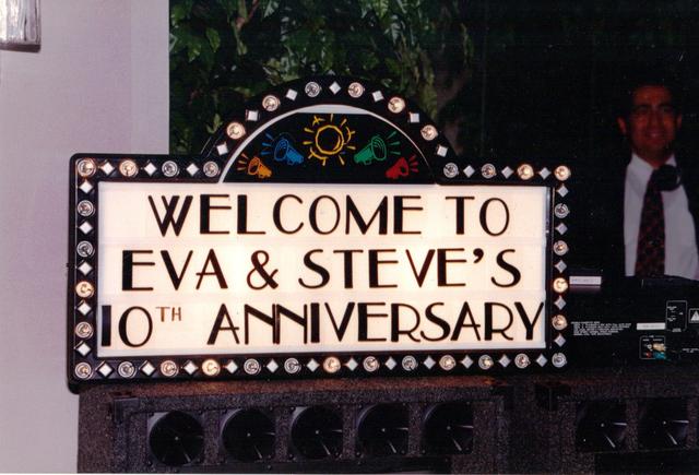 10th anniversary sign