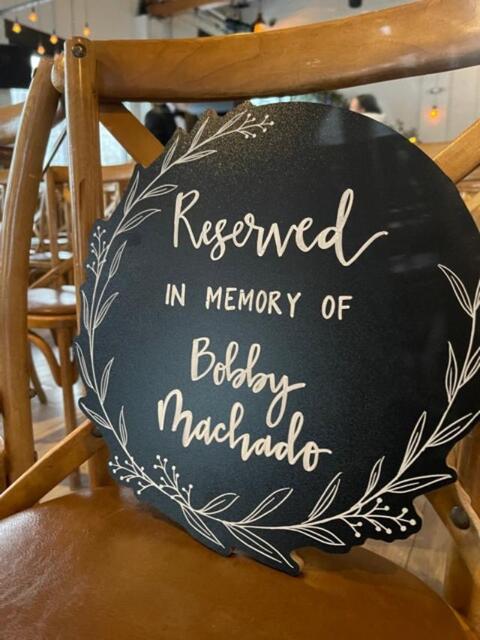 Seat reserved for Bobby at the ceremony