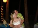 Watching the fireworks that went off as we cut the cake